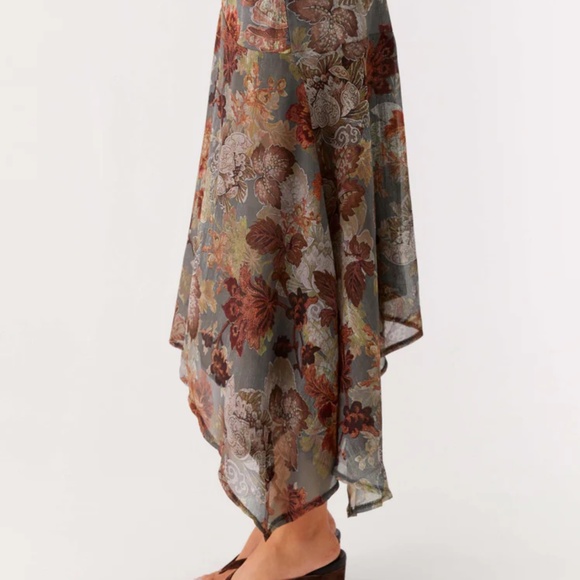 Rosewood Low Rise Midi Skirt - Vintage Blossom NWT Peppermayo - Picture 1 of 4